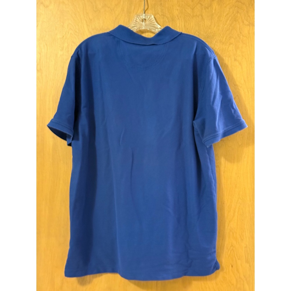 IZOD The Advantage Polo Shirt Mens XL Royal Blue Short Sleeve Pique Golf Top - Picture 2 of 5